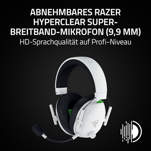 Razer BlackShark V3 Xbox S|X - Kabelloses E-Sport-Headset - Triforce 50mm Treiber - Abnehmbares Breitband-Mikrofon - HyperSpeed 2,4 GHz & Bluetooth - Surround Sound - Xbox/PC | Weiß Bild 5