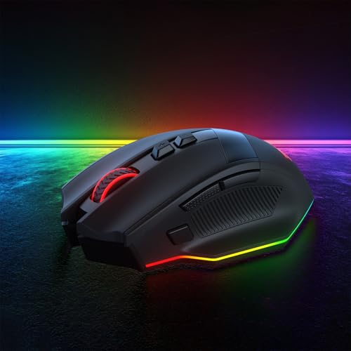 Redragon M923 PRO 3-Mode RGB Gaming Maus, Optische Ergonomische Gamer Maus mit Max 24.000 DPI, Pro Präzisionssensor SG8960, 8 Makrotasten, Softwareunterstützung Bild 7