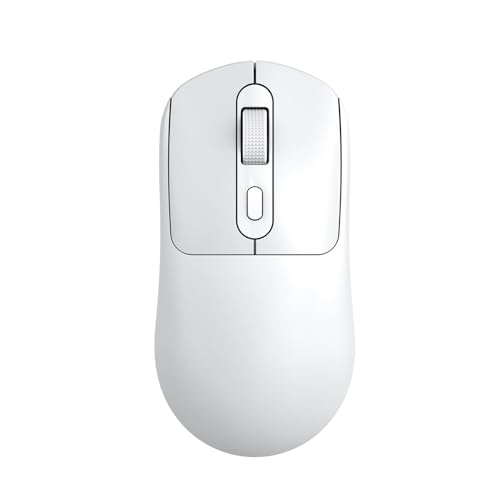 VBESTLIFE Kabellose Gaming-Maus, 2,4 GHz und Bluetooth 5.0 Dual-Mode-Verbindung, 3D-Anti-Rutsch-Design, 800–2400 DPI, für PC und Gaming (White) Bild 1