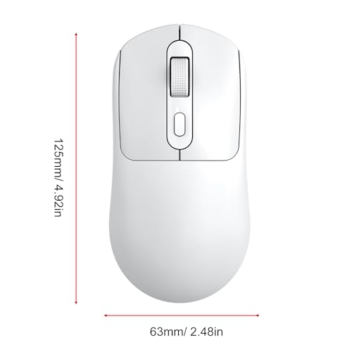 VBESTLIFE Kabellose Gaming-Maus, 2,4 GHz und Bluetooth 5.0 Dual-Mode-Verbindung, 3D-Anti-Rutsch-Design, 800–2400 DPI, für PC und Gaming (White) Bild 7