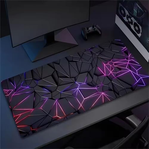 Gaming Mauspad 1200x600x3mm, Violette Laserlinie Anti-Rutsch Mousepad XXL, Verbesserte Geschwindigkeit und Präzision mit Einer Speziellen Oberfläche, Waschbares mauspad für PC, Maus und Tastatur Bild 1