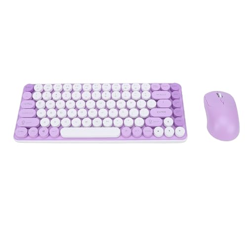 Fabater Kabellose Tastatur- und Maus-Kombination, 85 Tasten, 2,4 GHz und Bluetooth-Tastatur, Retro- für Gaming, Arbeiten, PC, Laptop Bild 1