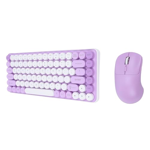 Fabater Kabellose Tastatur- und Maus-Kombination, 85 Tasten, 2,4 GHz und Bluetooth-Tastatur, Retro- für Gaming, Arbeiten, PC, Laptop Bild 3