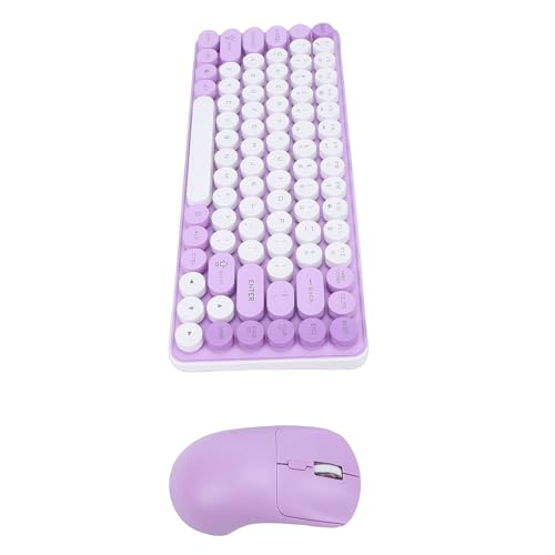 Fabater Kabellose Tastatur- und Maus-Kombination, 85 Tasten, 2,4 GHz und Bluetooth-Tastatur, Retro- für Gaming, Arbeiten, PC, Laptop Bild 4