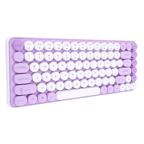 Fabater Kabellose Tastatur- und Maus-Kombination, 85 Tasten, 2,4 GHz und Bluetooth-Tastatur, Retro- für Gaming, Arbeiten, PC, Laptop Bild 5