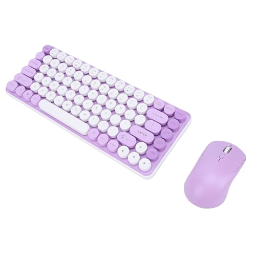 Fabater Kabellose Tastatur- und Maus-Kombination, 85 Tasten, 2,4 GHz und Bluetooth-Tastatur, Retro- für Gaming, Arbeiten, PC, Laptop Bild 6