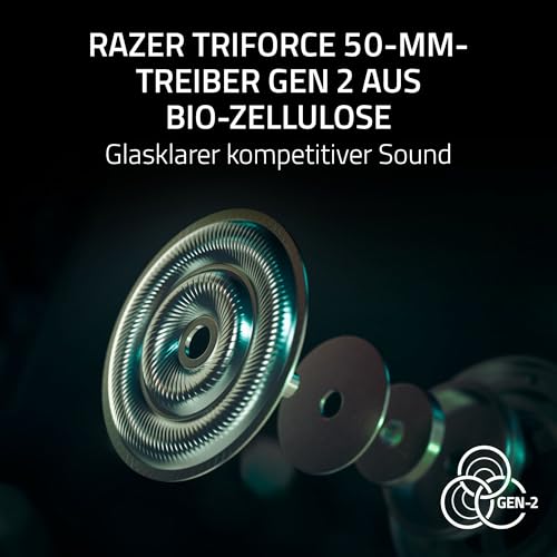 Razer BlackShark V3 Pro NiKo Edition - Kabelloses E-Sport-Headset mit ANC-Geräuschunterdrückung - 50mm Audio Treiber - Abnehmbares Mikrofon - 2,4 GHz & Bluetooth - FPS-Profile - PC/Mac | NiKo Bild 6
