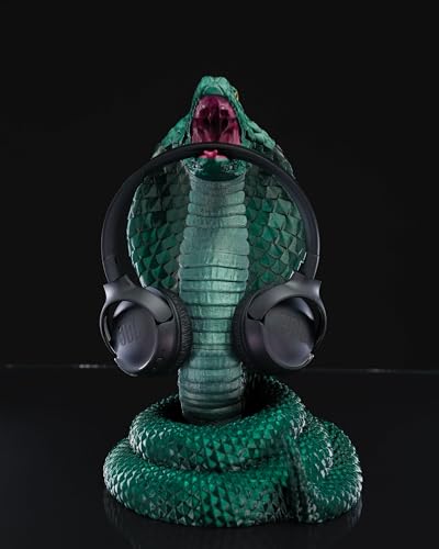 Kopfhörer Ständer Schlange – Dekorativer Headset-Halter im Reptilien-Design | Gaming Deko für Schreibtisch & Setup | Geschenk für Gamer Bild 2