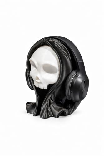 Kopfhörer Ständer Totenkopf – Dekorativer Headset-Halter für Gaming & Büro | Skull Headphone Holder | Deko für Gamer & Rock-Fans Bild 3