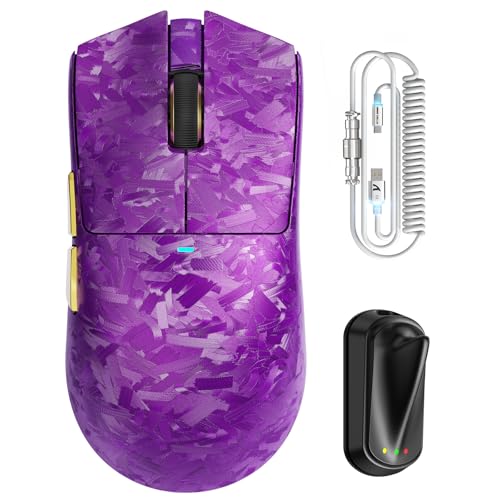 ATTACK SHARK X11 Ultra Kabellose Gaming-Maus mit C06 Ultra LED-Kabel, Carbonfaser-Verbundgehäuse, 54L15 MCU, PAW3950MAX, 8000Hz, BT/2.4G/Wired, bis zu 42000 DPI Bild 1
