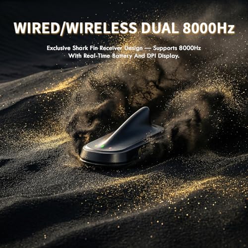 ATTACK SHARK X11 Ultra Kabellose Gaming-Maus mit C06 Ultra LED-Kabel, Carbonfaser-Verbundgehäuse, 54L15 MCU, PAW3950MAX, 8000Hz, BT/2.4G/Wired, bis zu 42000 DPI Bild 5