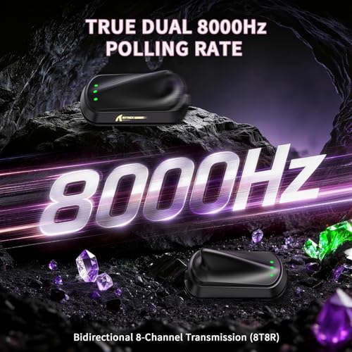 MAMBASNAKE Attack Shark X11 Ultra Carbon Fiber Kabellose Gaming-Maus, Nordic 54L15, PAW3950MAX, 42000 DPI, Dual 8000Hz, 63g Leichtgewicht, Haiflos-Dongle-Design, Doppelschichtige Füße, Für PC, Lila Bild 5