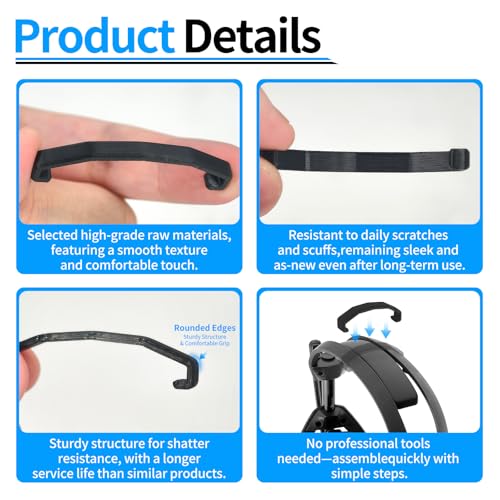 A50 Headband Clip für Astro Headset Kopfbügel - 2X Headband-Fix Geeignet für Logitech Astro A50 X, A 50 Gen 5/Gen 4, Mod Kit, Stabiler Kopfbügel-Clip zur Fixierung Kopfhörerheadbands, Einfache Montage Bild 4