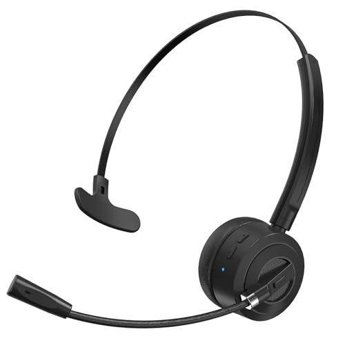 ShinePick Bluetooth Headset mit Mikrofon, BT 6.0 Technologie, Geräuschunterdrückung, Kabelloses Headset für Büro, Fernarbeit & Callcenter – Super Leicht & Ultra Komfortabel Bild 1