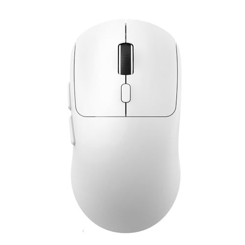 Tangxi T30 Gaming-Maus, 6400 DPI Kabellose Wiederaufladbare Maus mit 6 Tasten und TTC-Schaltern für Laptop, Desktop, PC, Tablet, Bluetooth 5.4, 2,4 G, Kabelgebundene Modi (T30 Weiß) Bild 1