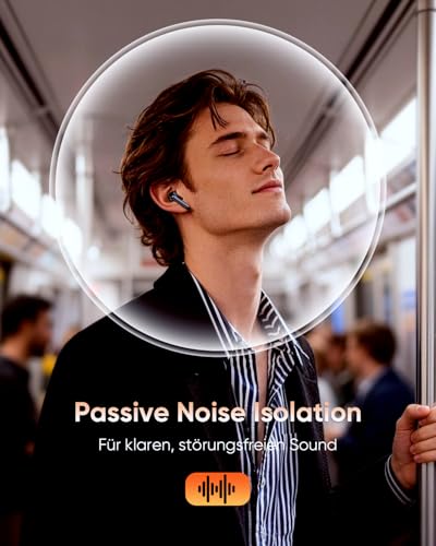 ZIUTY Bluetooth 5.3 Kopfhörer Kabellos, In Ear Bluetooth Kopfhörer mit 4 ENC Mikrofonen, 48 Std Spielzeit, LED Anzeige, HiFi Stereo Sound, IPX7 wasserdichte Sport Kopfhörer – Schwarz Bild 2