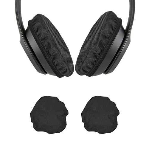 sourcing map 1 Paar Kopfhörer-Ohrpolster (6,1 cm - 8,4 cm) – Universeller Stoff, waschbar, dehnbar, Headset-Ohrpolster, Stoffbezug für Fitnessstudio/Gaming, passend für die meisten On-Ear-Kopfhörer Bild 1