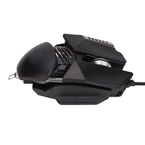 Mechanische Gaming-Maus, kabelgebundene USB-Maus mit 12.800 DPI, einziehbares ergonomisches Design, RGB-Wasserkühlung, 6D-Tasten für PC- und Laptop-Gamer Bild 7