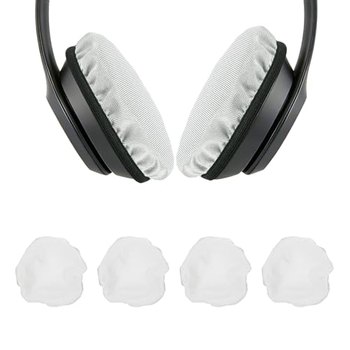 sourcing map 2 Paar Kopfhörer-Ohrpolster (6,1 cm - 8,4 cm) – Universeller Stoff, waschbar, dehnbar, Headset-Ohrpolster, Stoffbezug für Fitnessstudio/Gaming, passend für die meisten On-Ear-Kopfhörer Bild 1