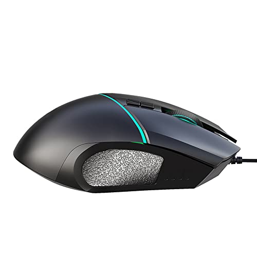 Kabelgebende Gaming-Maus mit Einstellbarer Empfindlichkeit von 6400 DPI, ergonomischem Design und 8 programmierbaren Tasten für PC-Spieler, USB-Plug-and-Play-Computermaus mit RGB-B Bild 6