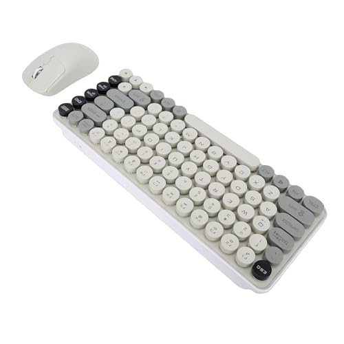 GOWENIC Kabelloses Tastatur-Maus-Set, Dual-Mode-Konnektivität, Komfortables Tastenkappen-Design, Stilvoll und Multi-System-Kompatibilität, für Farbenfrohes Gaming-Tippen Bild 1