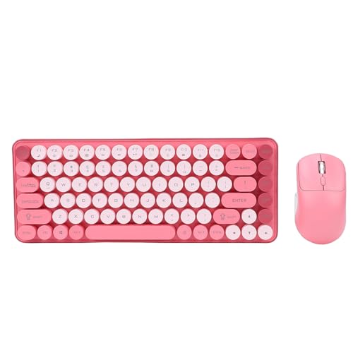 VBESTLIFE Kabellose Gaming-Tastatur und Maus-Kombination, 2,4 GHz Bluetooth Dual-Modus, 85 Tasten, Runde Tastenkappen, Tastatur-Maus für Laptop-PC-Computer Bild 1