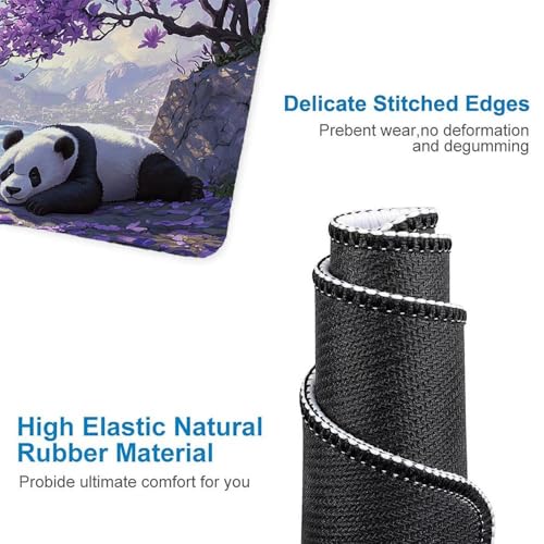 Kleines Mauspad 30 x 25 cm Gaming Mousepad, mit Rutschfester Gummiunterseite, Wasserdichtes Mini-Mauspad für Damen, Herren, Kabellose Maus Laptops, Zuhause, Büro, Reisen, niedliche Panda Z-470 Bild 4
