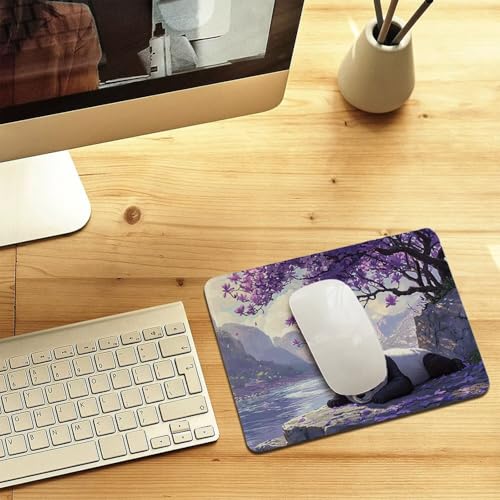 Kleines Mauspad 30 x 25 cm Gaming Mousepad, mit Rutschfester Gummiunterseite, Wasserdichtes Mini-Mauspad für Damen, Herren, Kabellose Maus Laptops, Zuhause, Büro, Reisen, niedliche Panda Z-470 Bild 6