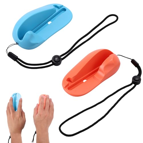 Gaming Controller Maus Adapter für Switch 2 Joy-Con 2 Handgriffe, Mini Portable Mouse Grip Gaming Controller Aufsatz für Drag x Drive Spiel Geschenke Zubehör (Blau, Orange) Bild 1