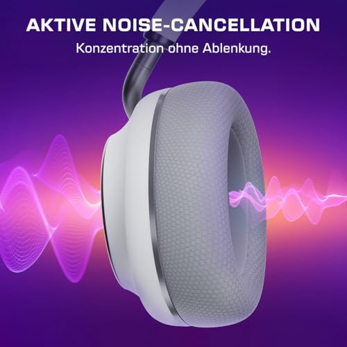 Turtle Beach Stealth Pro II Wireless Premium-Multiplattform-Gaming-Headset für Xbox Series X oder S, PS5, PS4, PC, Hi-Res 24-bit Audio, Geräuschunterdrückung, Weiß Bild 4