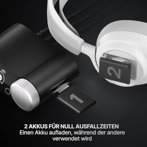 SteelSeries Arctis Nova Pro Omni – Hi‑Res-Wireless Gaming-Headset, 96 kHz/24 Bit, ANC, ClearCast Pro-Mic, KI-Geräuschunterdrückung, Mobile App, Mix 2,4 GHz + BT, OmniPlay PC+PS5+Xbox – Weiß Bild 6