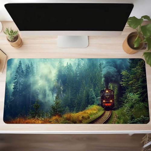 Mauspad XXL 1400x600x3mm Gaming Mousepad mit Vernähte Kanten - rutschfest Mouse Pad - für PC mit Glatter Oberfläche Mauspad, Mousepad Landschaft Blau, Maus Pad für alle Maustypen PjY14958 I-7 Bild 2