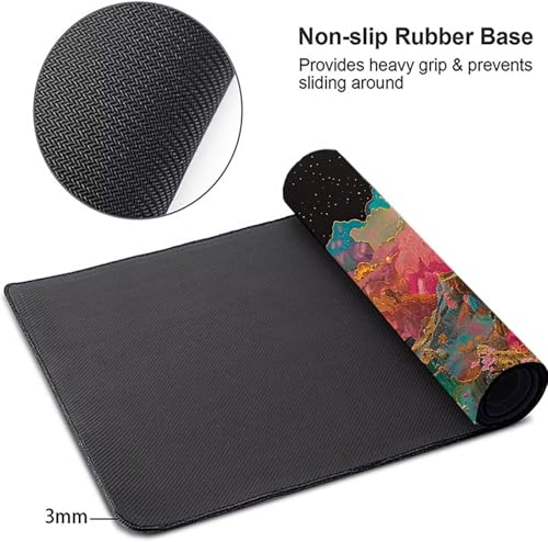 Mauspad XXL 140 x 60cm Gaming Mousepad mit Vernähte Kanten - rutschfest Mouse Pad - für PC mit Glatter Oberfläche Mauspad, Mousepad Rosa Landschaft, Maus Pad für alle Maustypen PjY14442 D-C Bild 4