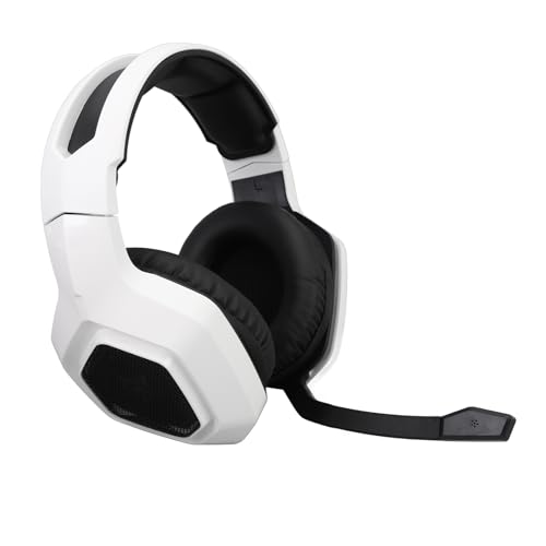 Yinhing Gaming-Headset mit Konnektivität Zur Aktiven Geräuschreduzierung und 3,5-mm-Kabeloption, Ideal für PC Und/oder Gaming. Stilvolles Weißes Design für Komfort (White) Bild 2