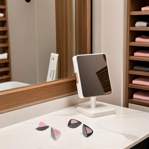 Cabilock 2 Paar Selbstklebende Silikon Katzenohren Aufsätze für On Ear Gaming Headsets Schwarz Rosa und Rosa Weiß Kopfhörer Zubehör für Mädchen und Gamer Bild 5