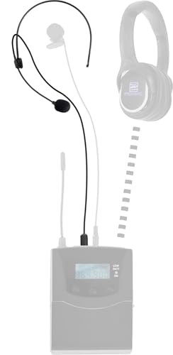 Pronomic SDH-100 Silent Guide Headset Mikrofon - Kondensator Mikrofon mit 3,5 mm Klinke - klarer Sprachklang - leichter Tragekomfort - für Bodypack Sender Tourguide Präsentation Event - Schwarz Bild 6