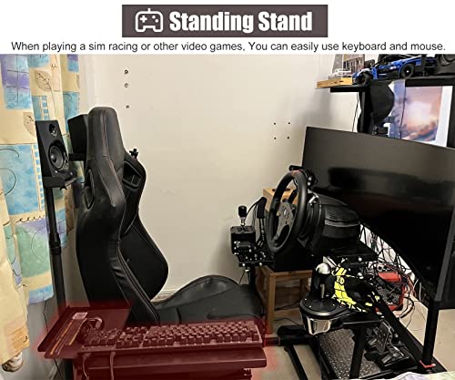 Verstellbares Stehpult-Tablett für Tastatur und Maus, tragbar und einfach zu montieren, ideal für Gaming und Büro Bild 2