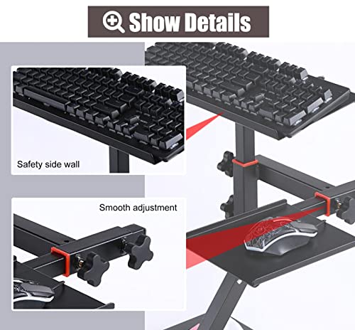 Verstellbares Stehpult-Tablett für Tastatur und Maus, tragbar und einfach zu montieren, ideal für Gaming und Büro Bild 5