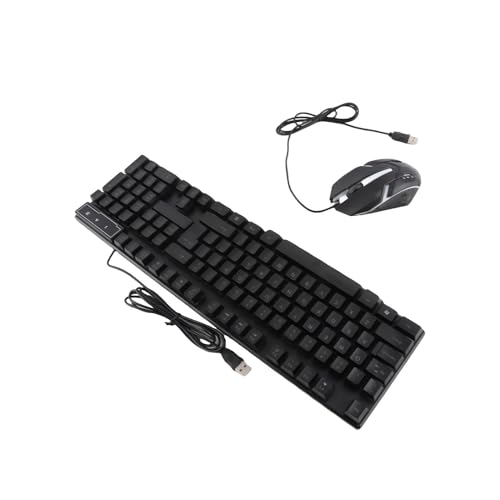 Irfora T-Wolf TF800 Gaming Combo 104 Tasten Regenbogen-Hintergrundbeleuchtung Tastatur 4-Farben-Maus 3,5 Mm Headset Anti-Rutsch-Mauspad Gaming-Set für PC//Switch Bild 2
