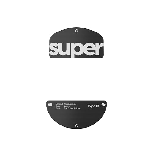 Superglide Glas-Maus-Skates – konsistent steuerbares Gleiten, polierte runde Kanten, super ausgewogene Gaming-Mausfüße mit robuster Sohle für Pulsar Susanto-X Pro Serie (Typ-C, Schwarz) Bild 1