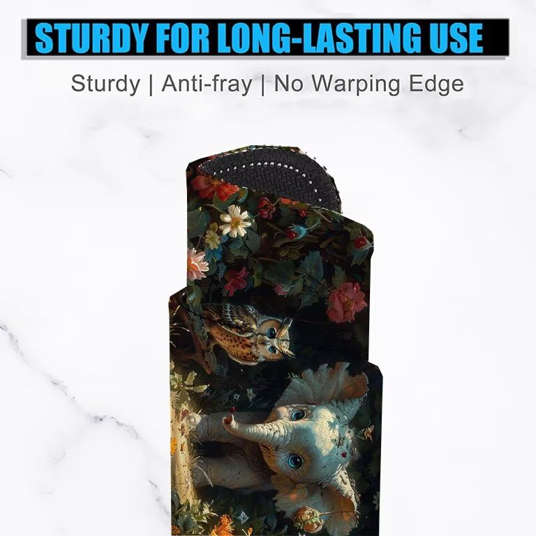 Schreibtischunterlage Elefant Mauspad XXL 150x80cm Mousepad Eule Gaming Mauspad mit Nicht rutschender Unterlage, Vernähte Kanten WassXerdicht Anti-Rutsch Maus Pad für Laptop, Office Geschenke F0-722 Bild 3