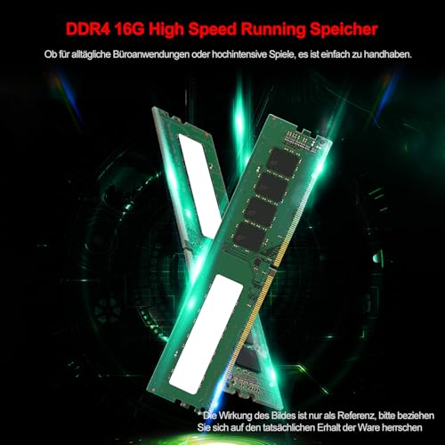 suevery Gaming PC R5 5600GT (6 Kerne 12 Threads, bis 4.6GHz) Desktop Computer Tower 16GB RAM | 512GB NVMe SSD | WLAN | Prebuilt Gamer PC (schwarz) Bild 4