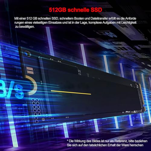 suevery Gaming PC R5 5600GT (6 Kerne 12 Threads, bis 4.6GHz) Desktop Computer Tower 16GB RAM | 512GB NVMe SSD | WLAN | Prebuilt Gamer PC (schwarz) Bild 5