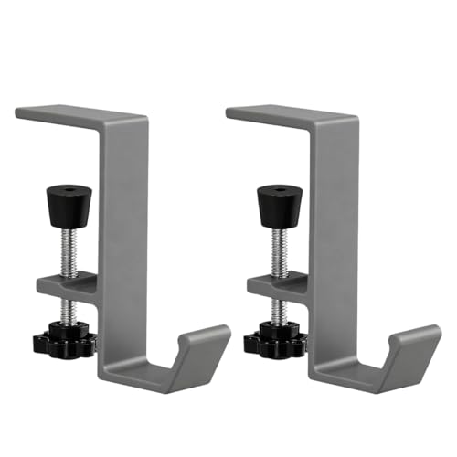 Headset Halterung, 2 Stück, Faltbar Headset Ständer Tisch Aluminium Kopfhörer Ständer mit Kabel-Organizer Headphone Haken, Gaming Headset Halterung Halter für Schlüssel Taschen Bild 1