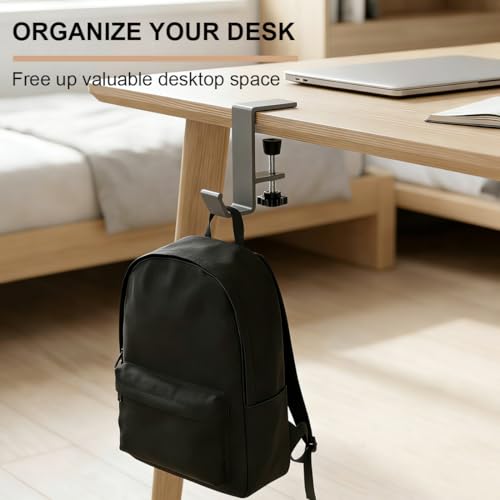 Headset Halterung, 2 Stück, Faltbar Headset Ständer Tisch Aluminium Kopfhörer Ständer mit Kabel-Organizer Headphone Haken, Gaming Headset Halterung Halter für Schlüssel Taschen Bild 4