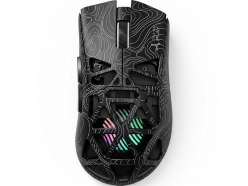 Triadyn Iapetus Wireless Gaming Maus – PixArt PAW3311DB Sensor, 12800 DPI, RGB LED, 7 Tasten, HUANO Switches, 2.4GHz/Bluetooth, Schwarz Bild 1