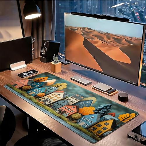 Gaming Mauspad XXL 1600x800x3mm Karikatur Mousepad, Große Speed Rutschfeste Schreibtischunterlage Haus Verbessert Präzision und Geschwindigkeit mit Stoßdämpfung für Tastatur und Maus Homeoffice xg-797 Bild 3