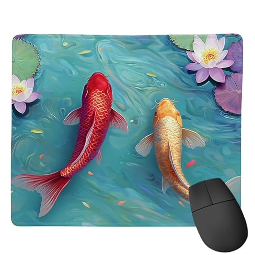 Mauspad 360x250x3mm Gaming Mousepad mit Vernähte Kanten rutschfest für Wasserdicht Mausmatte Kabellose Maus Laptop PC Büro Zuhause Arbeiten Spiele für Alle Maustypen, Blumenblatt, C-273 Bild 2