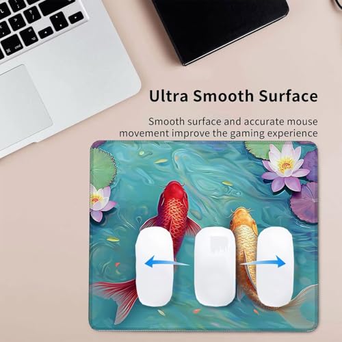 Mauspad 360x250x3mm Gaming Mousepad mit Vernähte Kanten rutschfest für Wasserdicht Mausmatte Kabellose Maus Laptop PC Büro Zuhause Arbeiten Spiele für Alle Maustypen, Blumenblatt, C-273 Bild 3