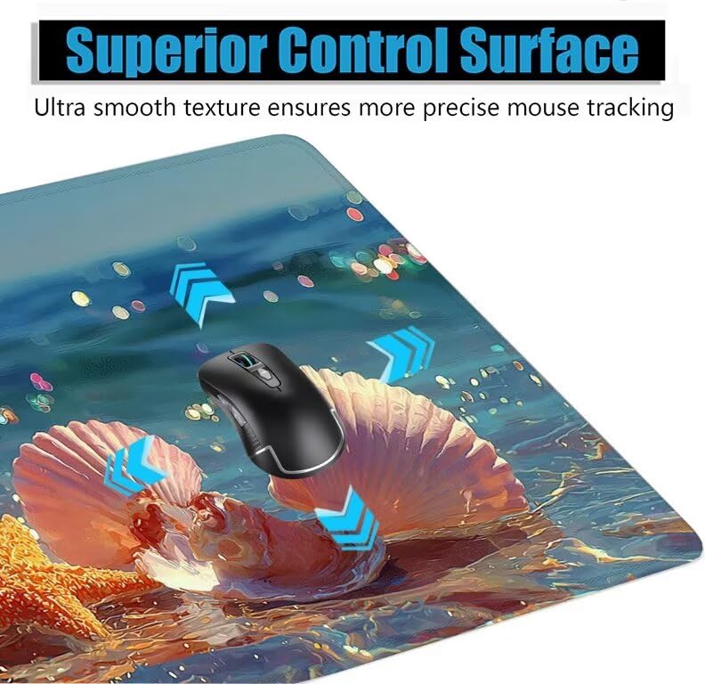Schreibtischunterlage Hülse Mauspad XXL 150x80cm Mousepad Rosa Gaming Mauspad mit Nicht rutschender Unterlage, Vernähte Kanten WassXerdicht Anti-Rutsch Maus Pad für Laptop, Office Geschenke F0-797 Bild 5